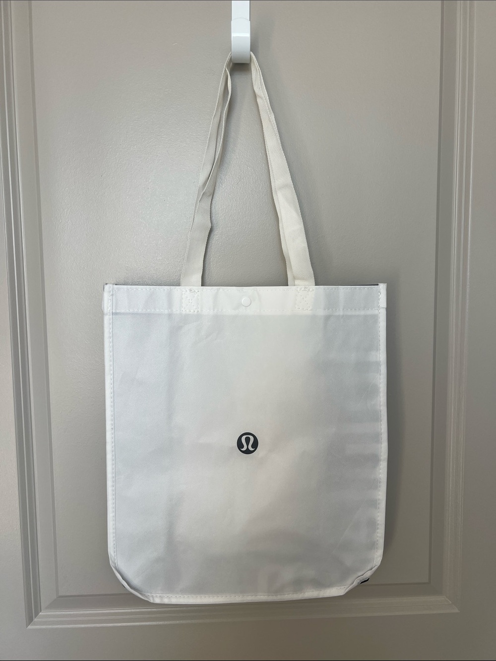 Large Lululemon White Bag with Black Logo